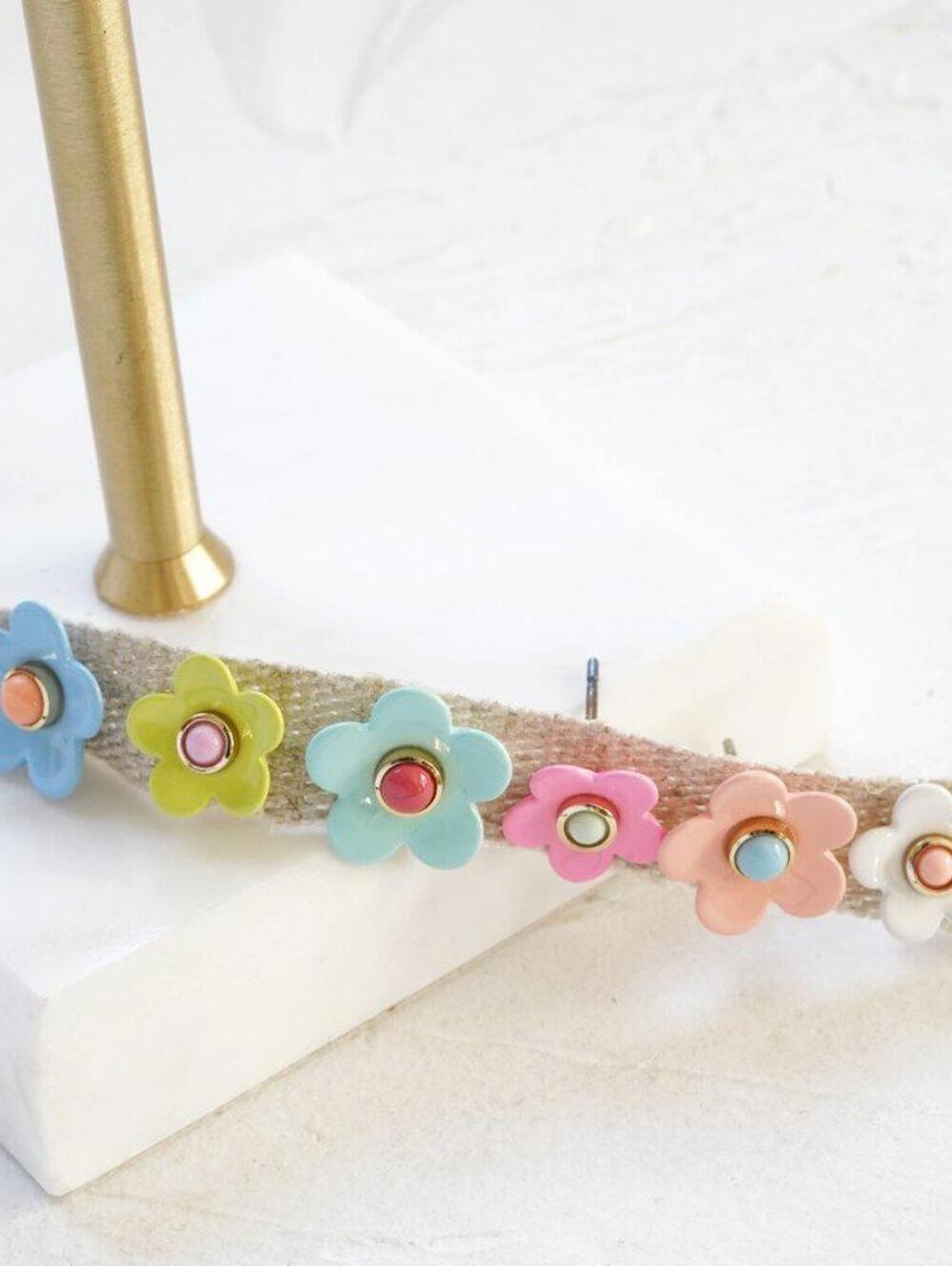 Roxanne Assoulin In Full Bloom Stud Earrings Pastel Multi